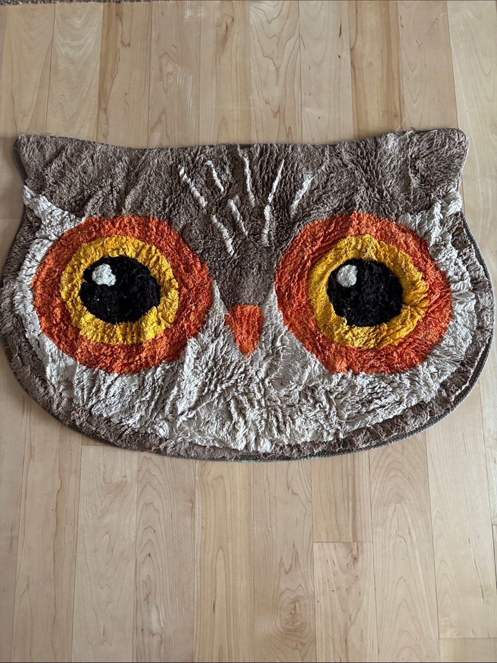 Owl Accent Door Mat in Brown, Orange, Yellow - Home Accents
